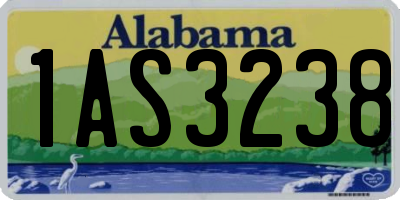 AL license plate 1AS3238