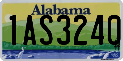 AL license plate 1AS3240