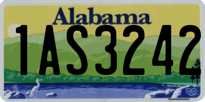 AL license plate 1AS3242