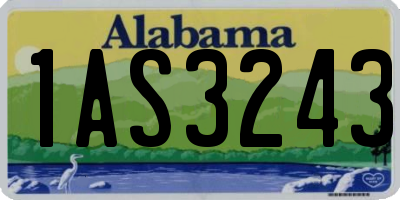 AL license plate 1AS3243