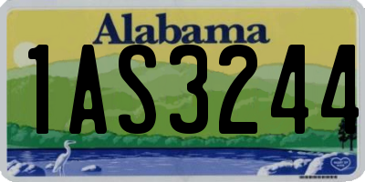 AL license plate 1AS3244