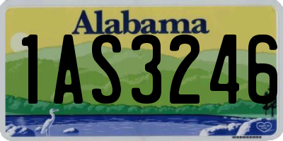 AL license plate 1AS3246