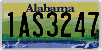 AL license plate 1AS3247