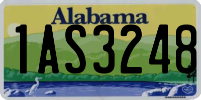 AL license plate 1AS3248