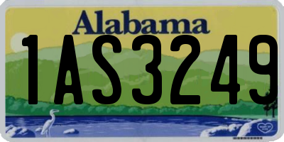 AL license plate 1AS3249