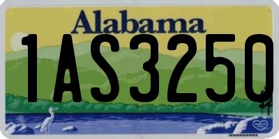 AL license plate 1AS3250