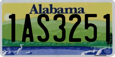AL license plate 1AS3251