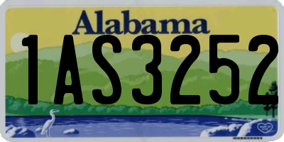 AL license plate 1AS3252
