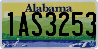 AL license plate 1AS3253