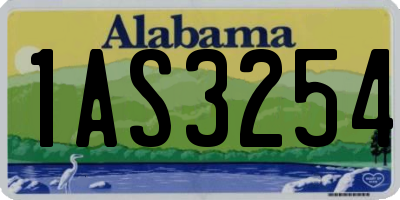 AL license plate 1AS3254