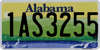 AL license plate 1AS3255