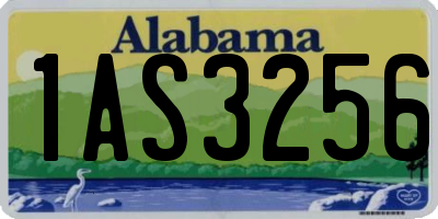 AL license plate 1AS3256