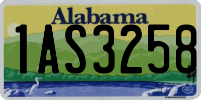 AL license plate 1AS3258