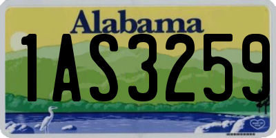 AL license plate 1AS3259