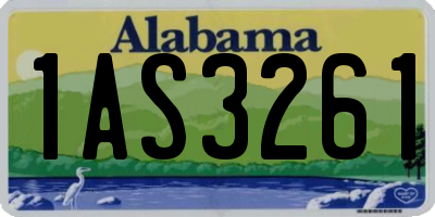 AL license plate 1AS3261