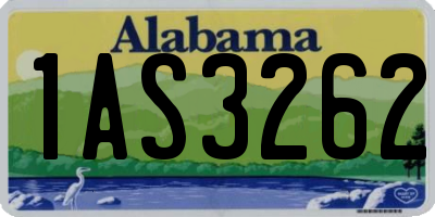 AL license plate 1AS3262