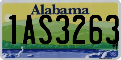 AL license plate 1AS3263