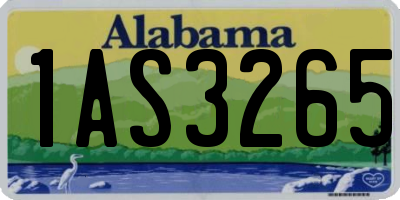 AL license plate 1AS3265