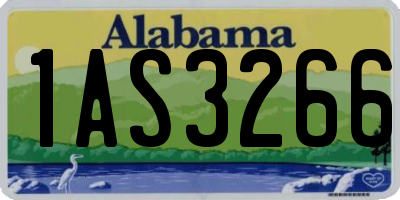 AL license plate 1AS3266