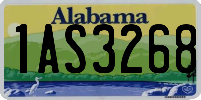 AL license plate 1AS3268