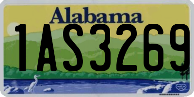 AL license plate 1AS3269