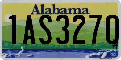 AL license plate 1AS3270