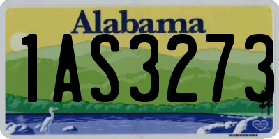 AL license plate 1AS3273