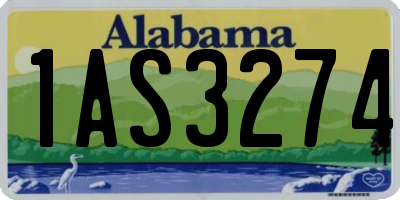AL license plate 1AS3274