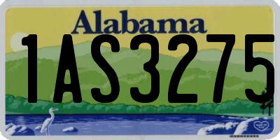AL license plate 1AS3275