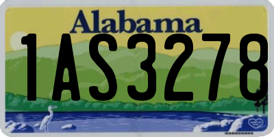AL license plate 1AS3278