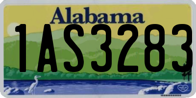 AL license plate 1AS3283
