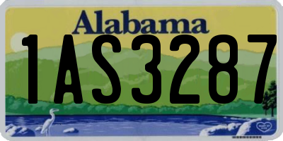 AL license plate 1AS3287