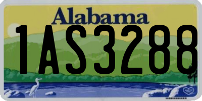 AL license plate 1AS3288