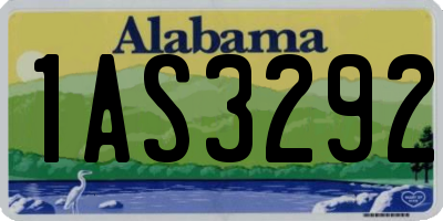 AL license plate 1AS3292