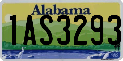 AL license plate 1AS3293