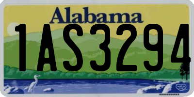 AL license plate 1AS3294