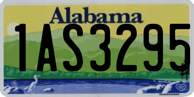 AL license plate 1AS3295