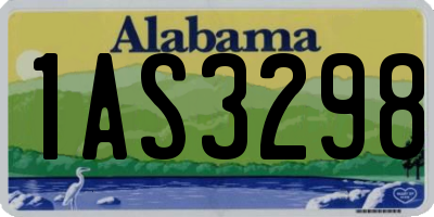 AL license plate 1AS3298