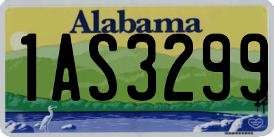 AL license plate 1AS3299