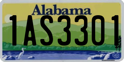 AL license plate 1AS3301