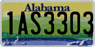 AL license plate 1AS3303