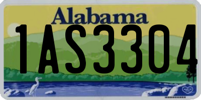 AL license plate 1AS3304