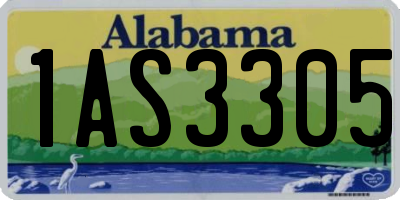 AL license plate 1AS3305