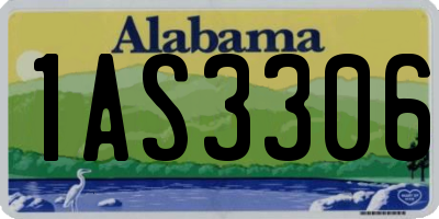 AL license plate 1AS3306