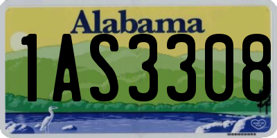 AL license plate 1AS3308
