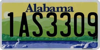 AL license plate 1AS3309