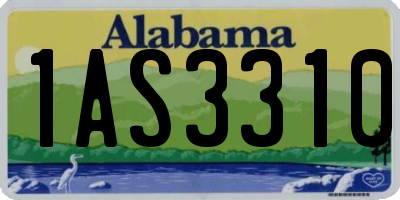 AL license plate 1AS3310