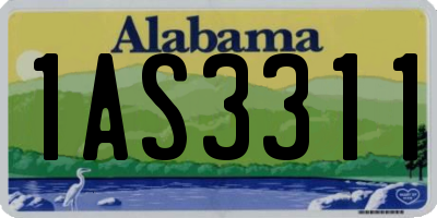 AL license plate 1AS3311