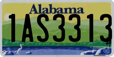 AL license plate 1AS3313