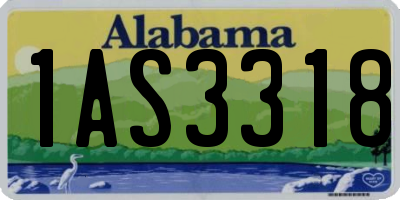 AL license plate 1AS3318